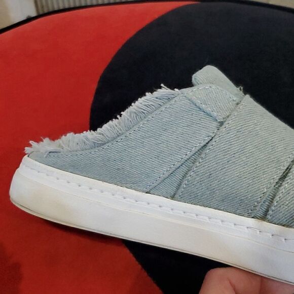 Zara Slip on Canvas Denim Shoes with Stylish Fringe - Picture 12 of 14